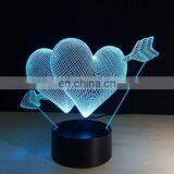 3D Night Light Lamp LOVE Heart Christmas Valentine's Day Gift for Lover thumbnail-7