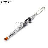 Hot Dual Use Nail Art AcrylicJelly Poly-gel Carving Blended Steel Slice Spatula Painting Brush Pen Manicure thumbnail-2