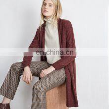 Ladies Fashion Open Front Long Style Cardigan thumbnail-1
