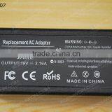 High Copy Laptop AC Power Adapter for DELTA 19V 3.16A 5.5*2.5mm 60W