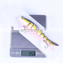 13.7cm 27g High Quality New Design 8 Sections 12 Colors Loach Multi Jointed Minnow Lure thumbnail-2