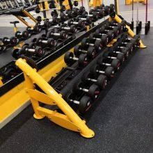 Wholesale Gym Equipment CM-247 Thress-Tier Black Hex Dumbbell Rack