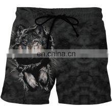 Wholesale Polyester Customized Logo Printed Men Summer Beach Shorts With Drawstring thumbnail-3