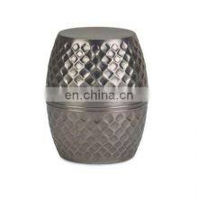 Antique Zinc Plated Cylinder Round Coffee Table Reasonable Price Handmade Center Table / Drum Table For Sale