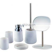Plastic Bathroom Accessories New Simple Bathroom Set Elegant Design 6pcs Plastic Bathroom Accessory Set thumbnail-1