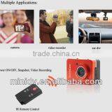 120 Degree Ultra Wide Angle Glass Lens Action Camera Waterproof With 2.4 INCH Touch Panel, 1080P@30fps, With IR Remote Control