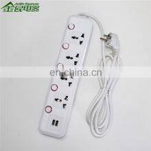 2022 Hot- Sale 4 Way Universal Extension Cord Socket With Switch thumbnail-5