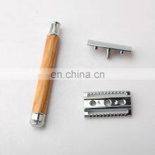 Premium Quality Olive Wood Zero Waste Eco-Friendly Double Edge Blades Wooden Shaving Safety Razor For Men thumbnail-4