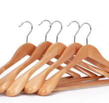 Natural Wide Shoulder Wooden Coat Hanger Rack for Display thumbnail-4