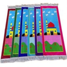 Muslim Foldable Prayer Mat Wholesale With Pocket Islamic Plain Prayer Mat Sejadah Prayer Mat With Backrest thumbnail-5