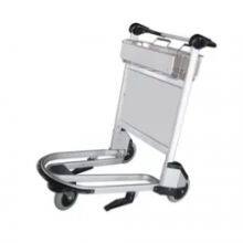 Round Handle Stainless Steel Airport Baggage Trolley With Auto Brake
