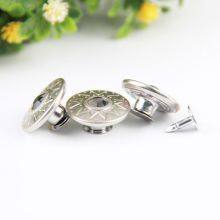 Denim Button Jeans Clothes Engraved Brass and Rivet Jeans Jacket Logo Custom Metal Buttons for Denim Jeans With Diamond thumbnail-3