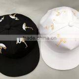 Latest Design Cute Animal Red-crowned Crane Embroideried Man Women Lovers Flat Snapback Hats thumbnail-2