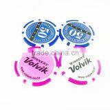 Top Grade Plastic Custom Sticker Poker Chips
