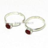 Special Secret !! Red Onyx 925 Sterling Silver Toe Rings, Unique Silver Jewelry, Sterling Toe Rings thumbnail-4