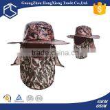 Fishing Waterproof Material Face Mask and Neck Shade Wide Brim Custom Camo Bucket Hat thumbnail-1