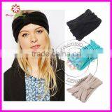 Large Bow Crochet Headband, Knit Crochet Headband, Crochet Headband thumbnail-3