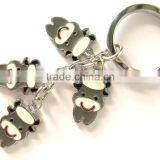 Shiny Rhineston Skull Custom Metal Keychain thumbnail-6