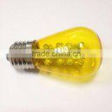 Holiday Christmas LED S14 Light Bulb Replacement Medium Screw E26 Base Transparent Yellow thumbnail-2