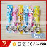 Hot Sale Stainless Steel Kids Spoon With Lovely Plastic Cartoon Pattern Handle thumbnail-2