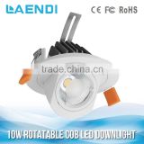 Wide Input Voltage 100-240Vac rotation led cob downlight 10w