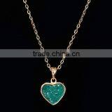 >>High Quality Classic Natural Stone Heart Necklace Pendant/# thumbnail-4