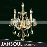 Antique Retro Cheap Classical French Iron Bronze Brass Wall Sconce Crystal Chandelier thumbnail-1