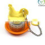 Reusable Tools Gift Yellow Chicken Shape Stainless Steel Tea Infuser thumbnail-1