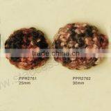 25-30mm Woolen Ball Round Fabric Wrap Beads thumbnail-1