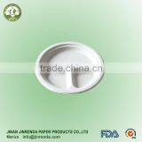 Disposable Sugarcane Pulp 3 Compartment Plate thumbnail-1