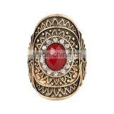Fashion Vintage Jewelry Zinc Alloy Gemstone Latest Gold Ring Designs for Girls thumbnail-2