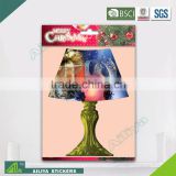BSCI factory audit Christmas 3D Eco-friendly decorative waterproof removable lamp wall sticker