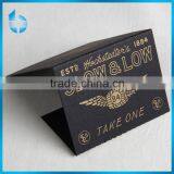 Black Cardboard Printing Gold Logo Card With Wave Crease and Double Side Tape for Rollingpaper thumbnail-1