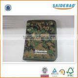 China manufacture military camouflage organizer, Customer own design made fabric organizer, with 6 rings/4-6 cards slots/zipper