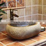 2015 Natural Handmade Cobble Stone Wash Basin thumbnail-1