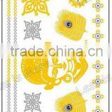 Metallic Gold Silver Black Factory Wholesale Temporary Tattoo for Women thumbnail-1