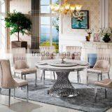 Modern Marble Dining Table With Chairs thumbnail-2