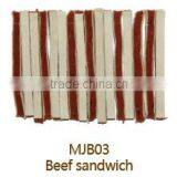 Pollock Beef Sandwich for Dog Wholesale Bulk Dry Pet and Dog Food Factory Dog Treat Dog Training Treat Dog Snacks