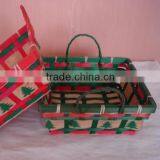Festival Decoration Bamboo Christmas Basket With Handles thumbnail-1