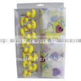 1PC PEVA SHOWER CURTAIN/BATHROOM CURTAIN WITH 12PCS RESIN HOOKS thumbnail-1