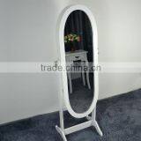 Modern Appearance Floor Standing Mirror Jewelry Cabinet Wooden Mirrored Jewelry Cabinet thumbnail-3