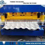 Russia Popular Type Color Coated Metal Roofing Tile Roll Forming Machine With Hydraulic Station thumbnail-1