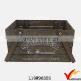 Luckywind FSC Certified Wooden Fruit Basket With Handle thumbnail-1