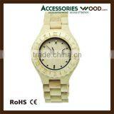 Newest Design Japan Quartz Movement Geneva Watch Water Proof Bamboo Wood thumbnail-4