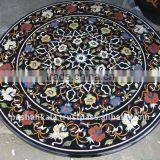 Black Marble Fine Inlay Table Top