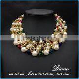 Hot Gift! Charms Luxury Bohemian Bib Collar Colorful Pearl Beads New Fashion Pendant Necklace thumbnail-2