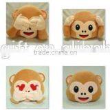 12 Designs Monkey Doll Emoji Monkey Cushion Pillow Car Cushion Pillow
