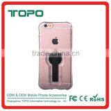 360 Degree Round Plastic Bracket Transparent Tpu Back Cover Cell Phone Accessory Case For Apple Iphone 6 6S Plus thumbnail-3