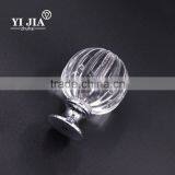 Brass Clear Chrome Plate Pumpkin Shape Glass Pulls and Knobs thumbnail-5