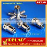 1000PSI Brass Push-in 6-mist Nozzle Water Cluster Head thumbnail-3